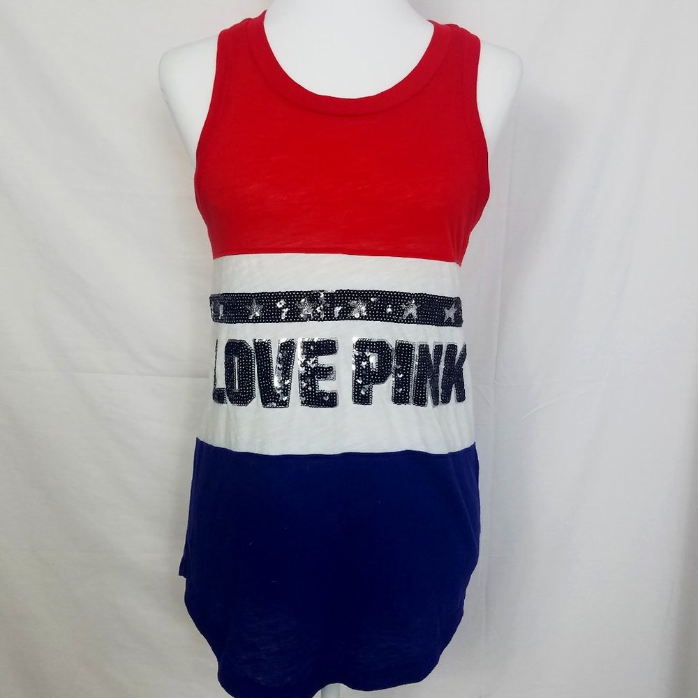 Pink Victoria's Secret Patriotic Tank Top